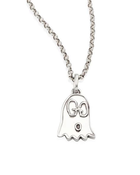 gucci sterling silver necklaces|Gucci ladies ghost necklace.